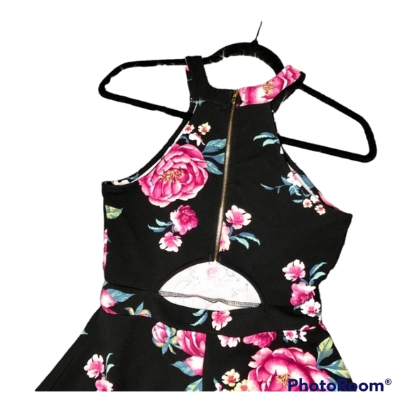Crave Fame Floral Halter Hi Low Dress   - Picture 3 of 8